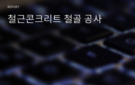 철근콘크리트 철골 공사