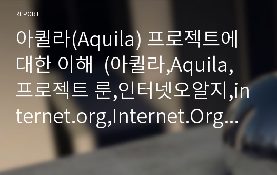 아퀼라(Aquila) 프로젝트에 대한 이해  (아퀼라,Aquila,프로젝트 룬,인터넷오알지,internet.org,Internet.Org,페이스북)