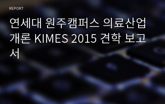 연세대 원주캠퍼스 의료산업개론 KIMES 2015 견학 보고서