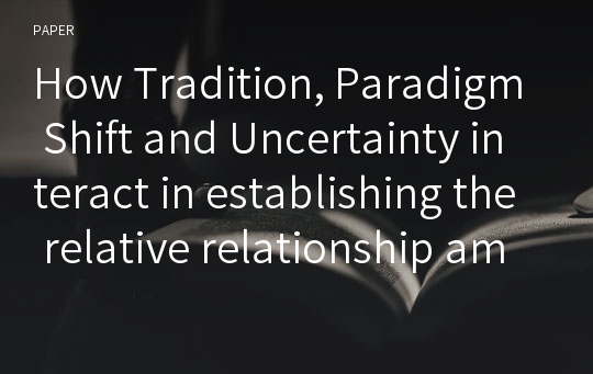 How Tradition, Paradigm Shift and Uncertainty interact in establishing the relative relationship among God, Man and Nature in the history of Western thought?