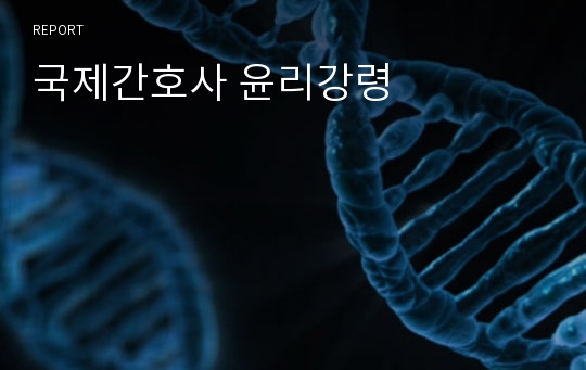 국제간호사 윤리강령