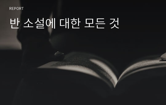 반 소설에 대한 모든 것