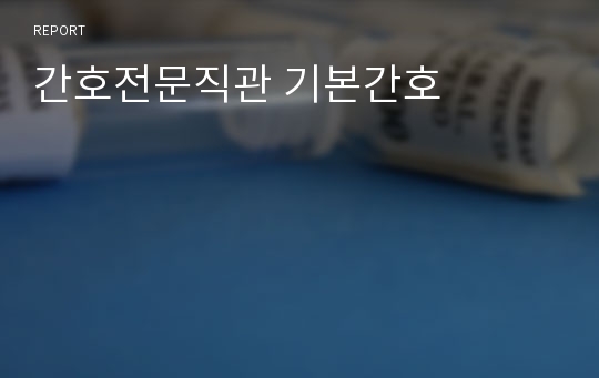 간호전문직관 기본간호