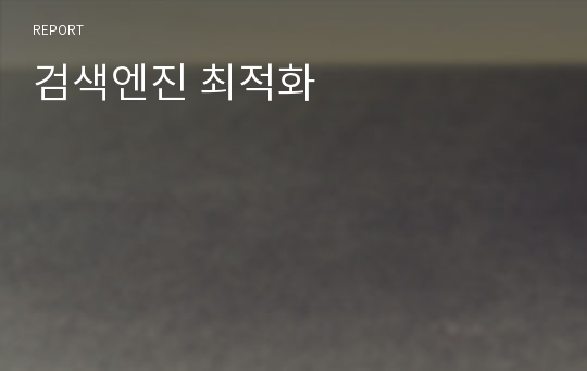 검색엔진 최적화