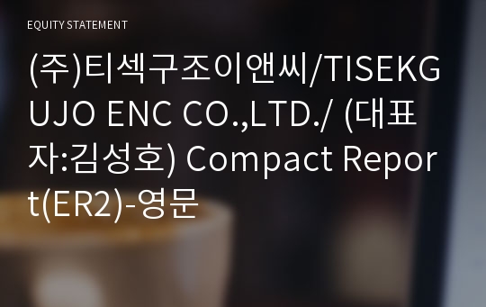 (주)티섹구조이앤씨 Compact Report(ER2)-영문