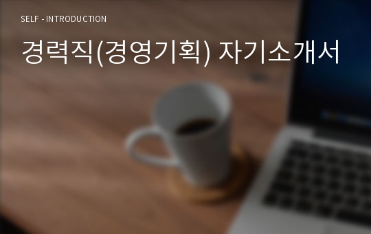 경력직(경영기획) 자기소개서