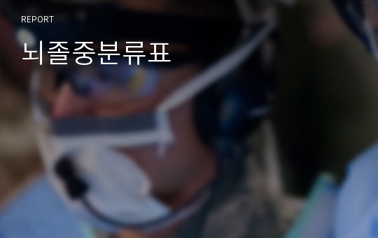 뇌졸중분류표