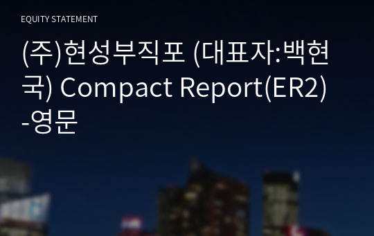 (주)현성부직포 Compact Report(ER2)-영문