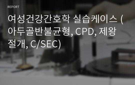 여성건강간호학 실습케이스 (아두골반불균형, CPD, 제왕절개, C/SEC)