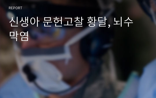 신생아 문헌고찰 황달, 뇌수막염