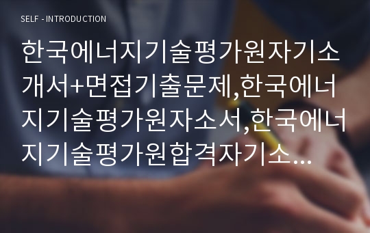 한국에너지기술평가원자기소개서+면접기출문제,한국에너지기술평가원자소서,한국에너지기술평가원합격자기소개서,한국에너지기술평가원자소서항목,면접예상질문