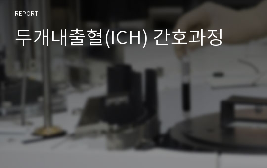 두개내출혈(ICH) 간호과정