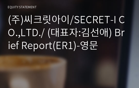 (주)씨크릿아이 Brief Report(ER1)-영문