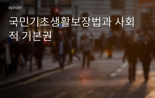 국민기초생활보장법과 사회적 기본권