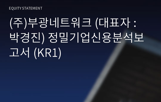 (주)부광네트워크 정밀기업신용분석보고서 (KR1)