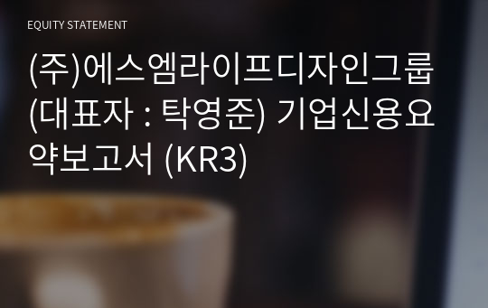 (주)에스엠라이프디자인그룹 기업신용요약보고서 (KR3)