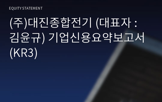 (주)대진종합전기 기업신용요약보고서 (KR3)