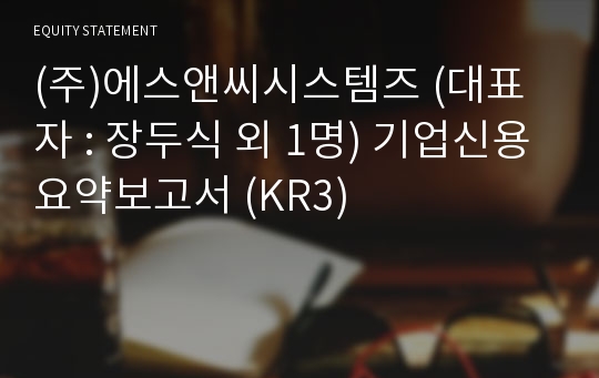 (주)에스앤씨시스템즈 기업신용요약보고서 (KR3)