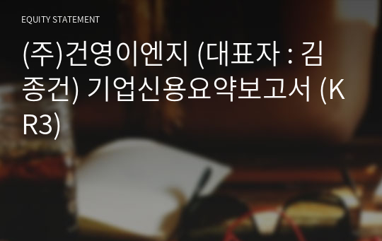 (주)건영이엔지 기업신용요약보고서 (KR3)