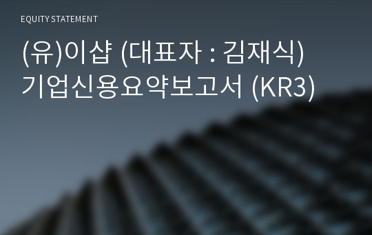 (유)이샵 기업신용요약보고서 (KR3)