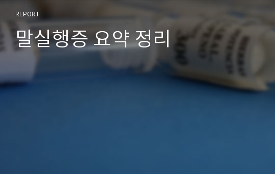 말실행증 요약 정리