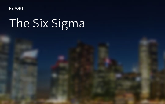 The Six Sigma