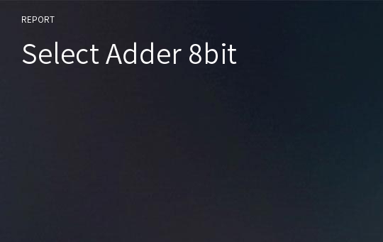 Select Adder 8bit