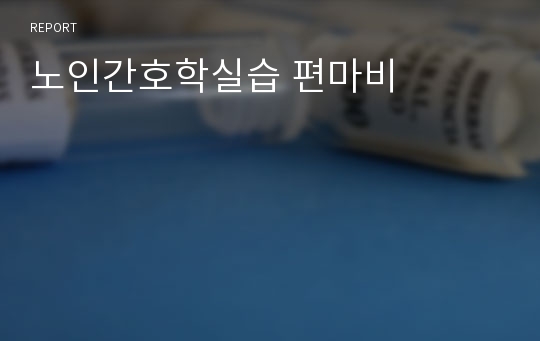 노인간호학실습 편마비