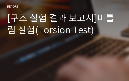 [구조 실험 결과 보고서]비틀림 실험(Torsion Test)