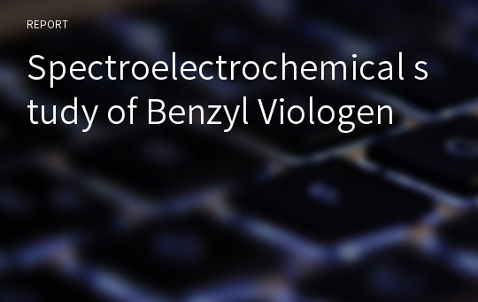 Spectroelectrochemical study of Benzyl Viologen