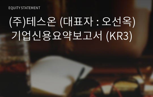 (주)테스온 기업신용요약보고서 (KR3)