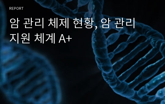 암 관리 체제 현황, 암 관리 지원 체계 A+