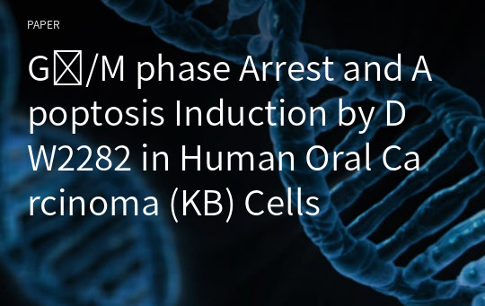 G₂/M phase Arrest and Apoptosis Induction by DW2282 in Human Oral Carcinoma (KB) Cells