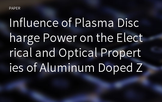 Influence of Plasma Discharge Power on the Electrical and Optical Properties of Aluminum Doped Zinc Oxide Thin Films