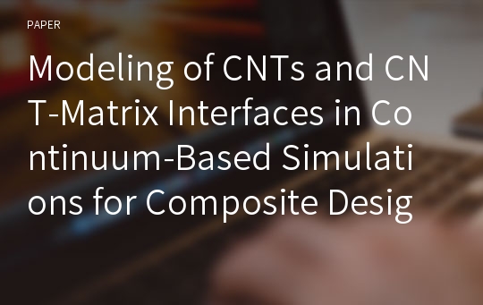 Modeling of CNTs and CNT-Matrix Interfaces in Continuum-Based Simulations for Composite Design