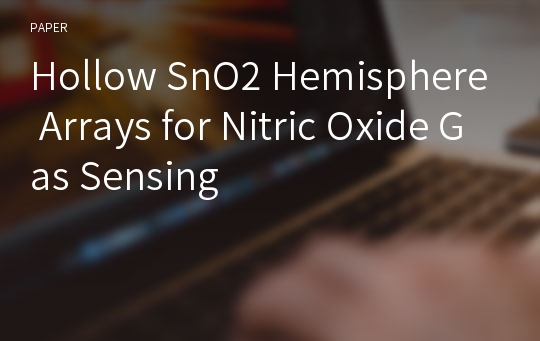 Hollow SnO2 Hemisphere Arrays for Nitric Oxide Gas Sensing
