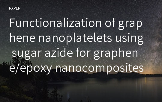 Functionalization of graphene nanoplatelets using sugar azide for graphene/epoxy nanocomposites