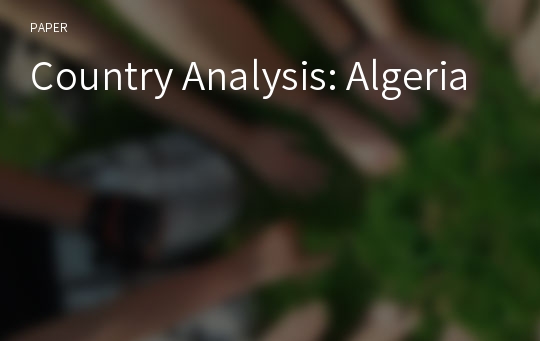 Country Analysis: Algeria