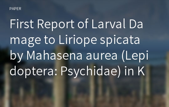 First Report of Larval Damage to Liriope spicata by Mahasena aurea (Lepidoptera: Psychidae) in Korea with a Redescription of External Morphology of the Larva and Adult