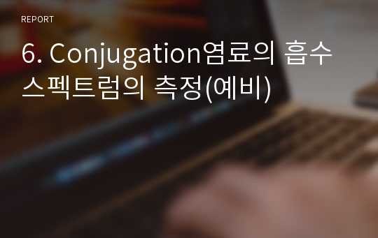 6. Conjugation염료의 흡수 스펙트럼의 측정(예비)