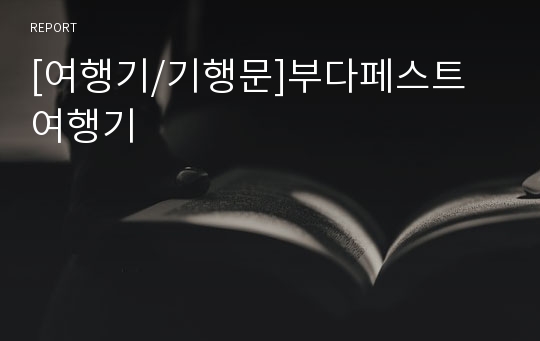 [여행기/기행문]부다페스트 여행기