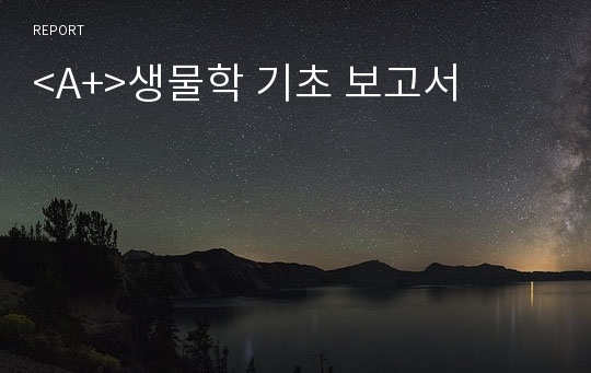 &lt;A+&gt;생물학 기초 보고서