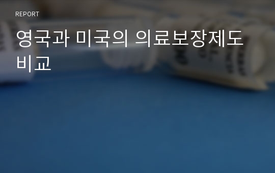 영국과 미국의 의료보장제도 비교