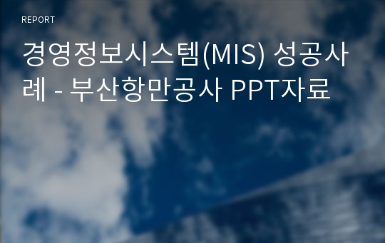 경영정보시스템(MIS) 성공사례 - 부산항만공사 PPT자료