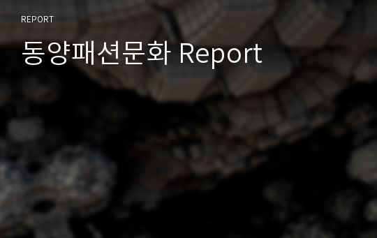 동양패션문화 Report