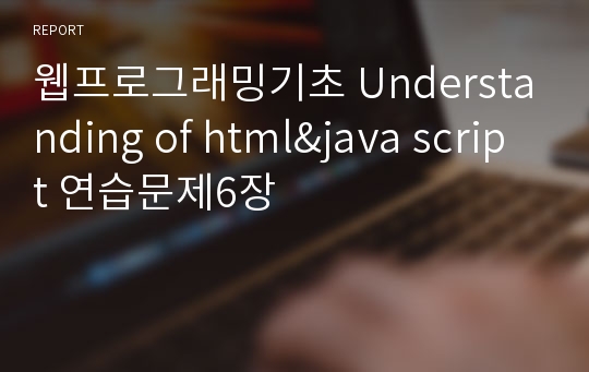 웹프로그래밍기초 Understanding of html&amp;java script 연습문제6장