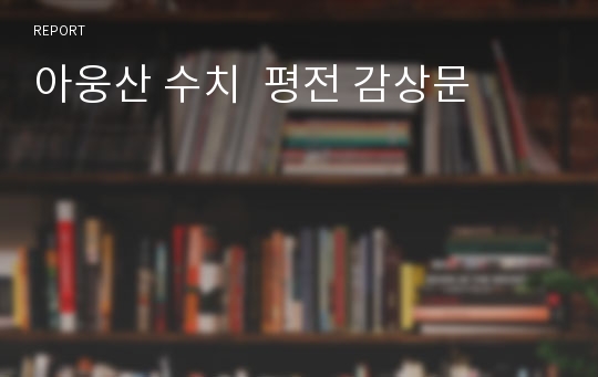 아웅산 수치  평전 감상문