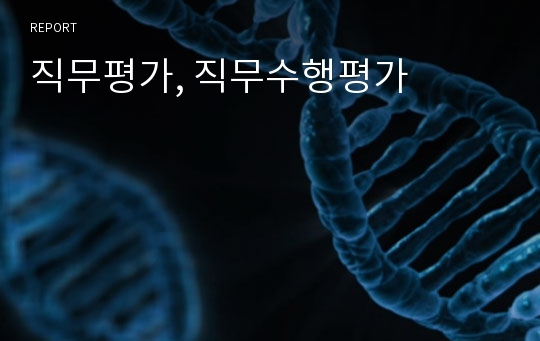 직무평가, 직무수행평가