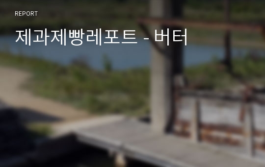 제과제빵레포트 - 버터