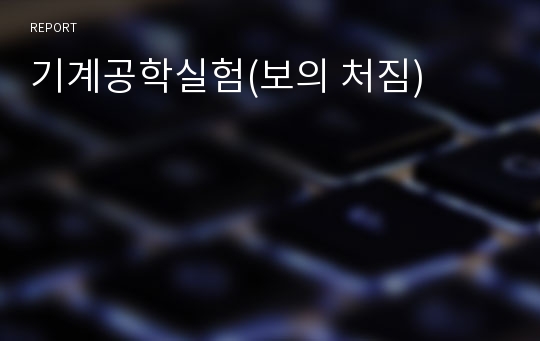 기계공학실험(보의 처짐)